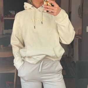 Cream Hoodie Sweatshirt